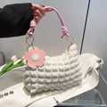 Bubble Flower Handheld Cylinder Zipper Women Bag