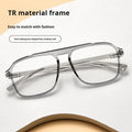 New TR Big Frame Vintage Square Full-Rim Lightweight Geometric Pattern Plastic Lenses Unisex Glasses 85199 Optical Wholesale