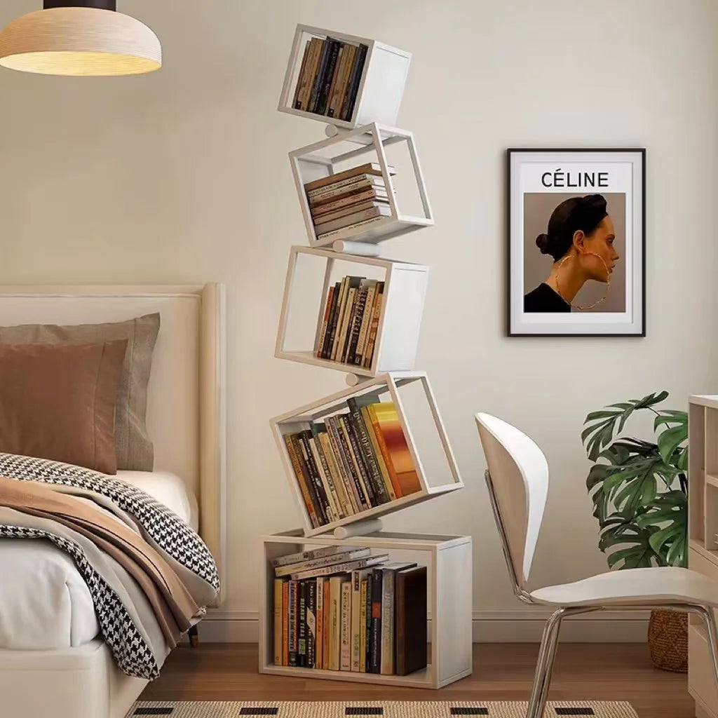 Nordic Creative Multi-Layer Bookshelf Metal Display Rack for Home