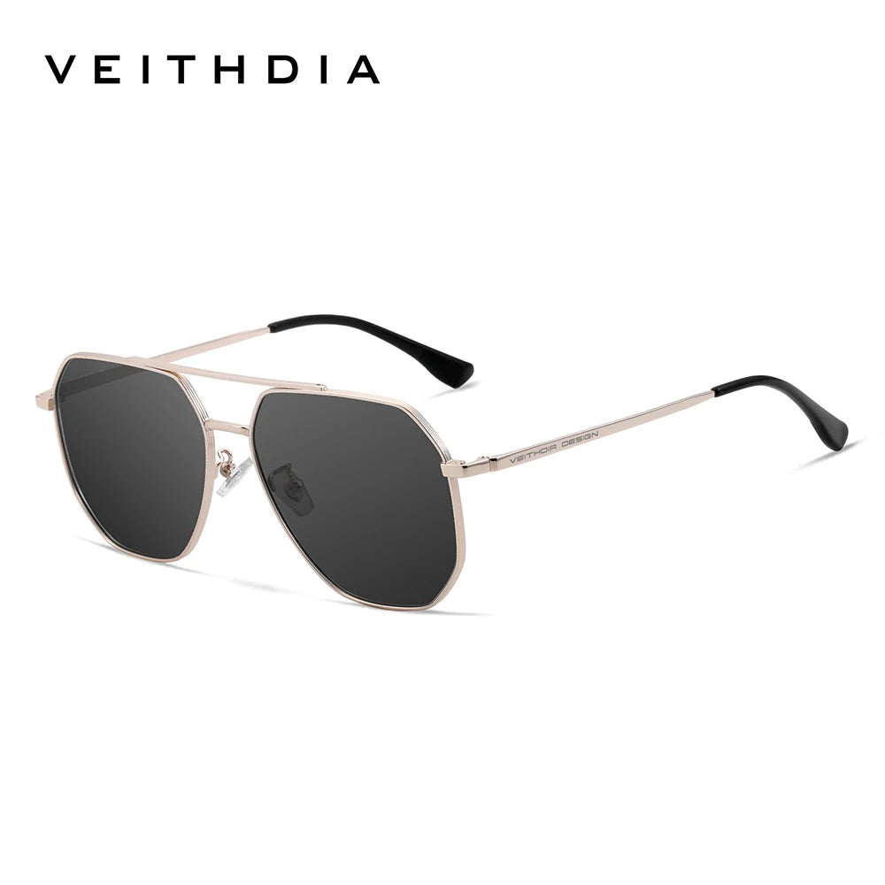 Veithdia 8258 Luxury Gold Polarized Sunglasses