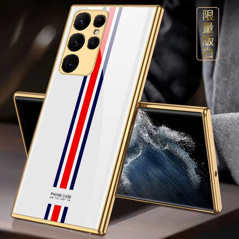 Tempered Glass Shockproof Hard Case for Samsung