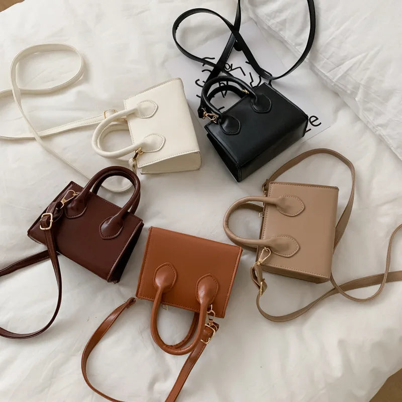 Fashion Women's Small Crossbody Bag PU Leather Messenger Bags Zipper