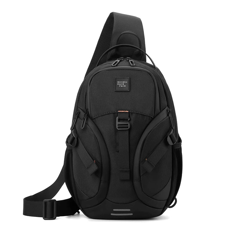 Men's Fashion Nylon Crossbody Chest Sling Bag for Travel Jogging