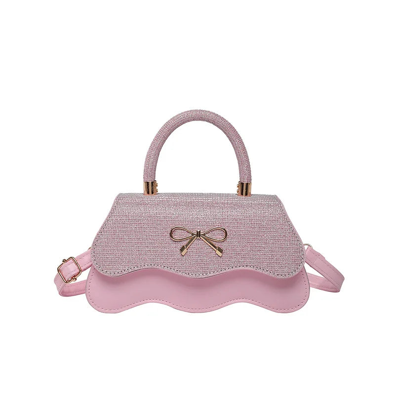 Lady Women's Fashion Bow Knot PU Leather Crossbody Shoulder Bag