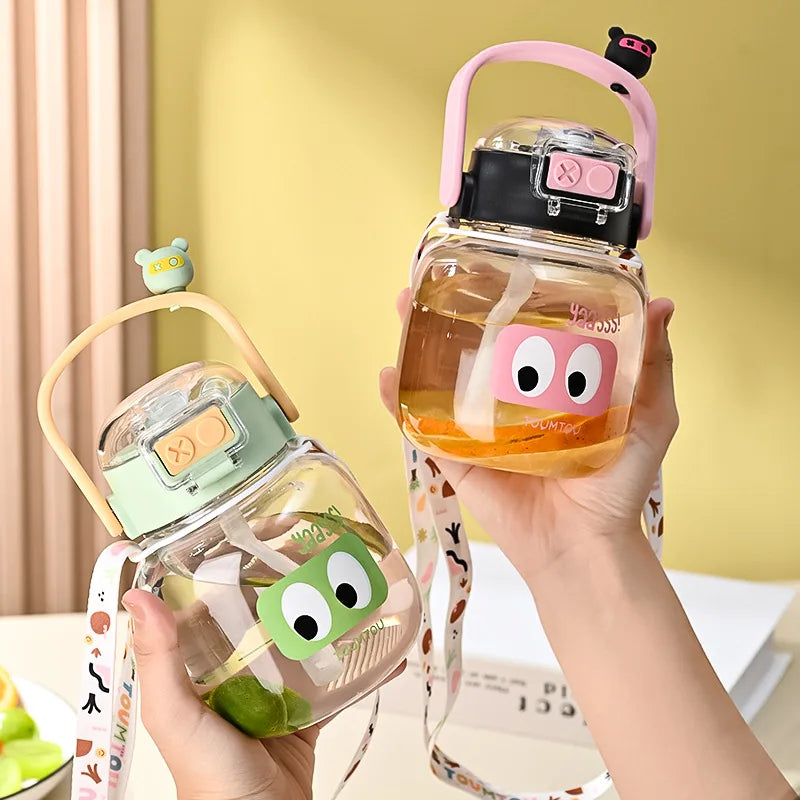 High-Appearance PC Water Bottle Cartoon Dual-Use Kettle Boys & Girls