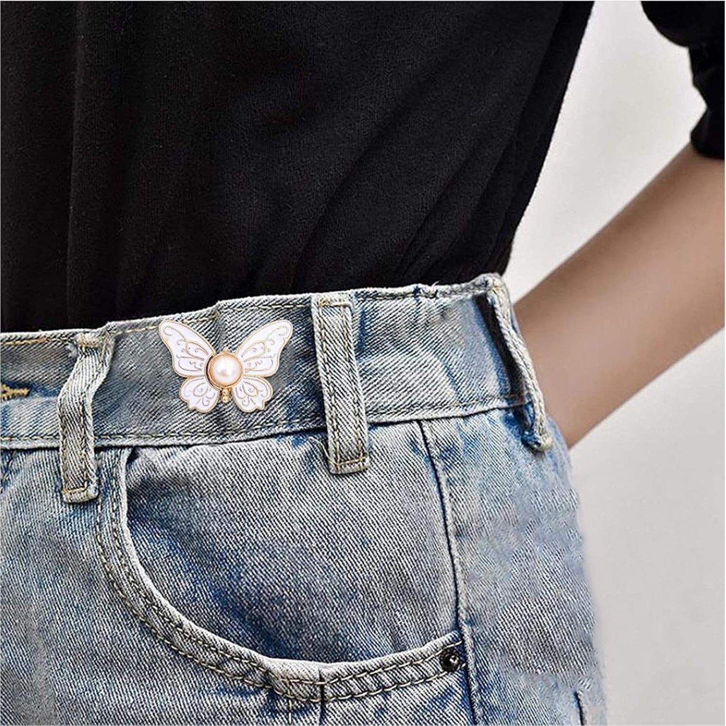 Eco Butterfly Button Set – 8pcs Zinc Alloy Clips(3-Piece Combo)