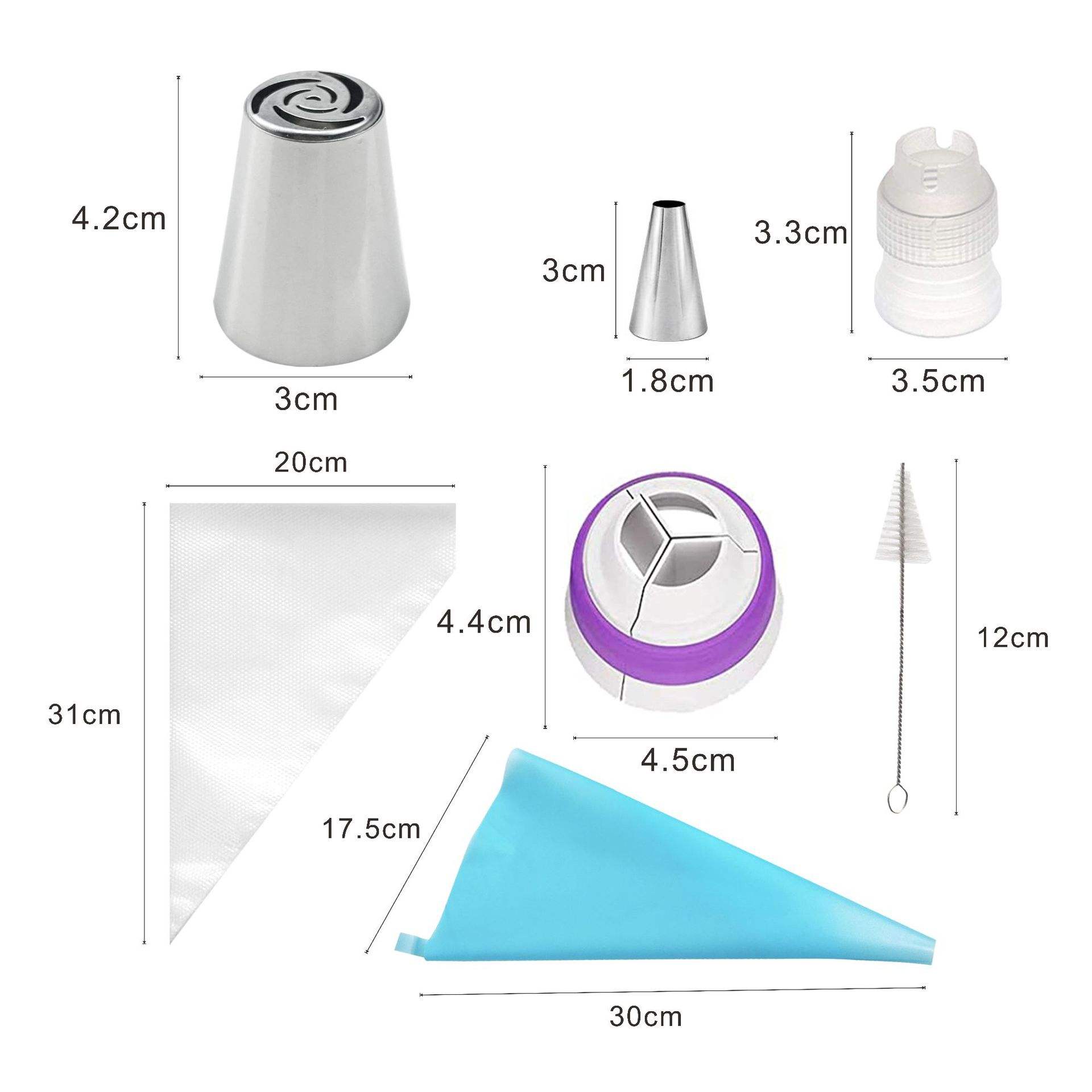 Stainless Steel Pastry Nozzle Set