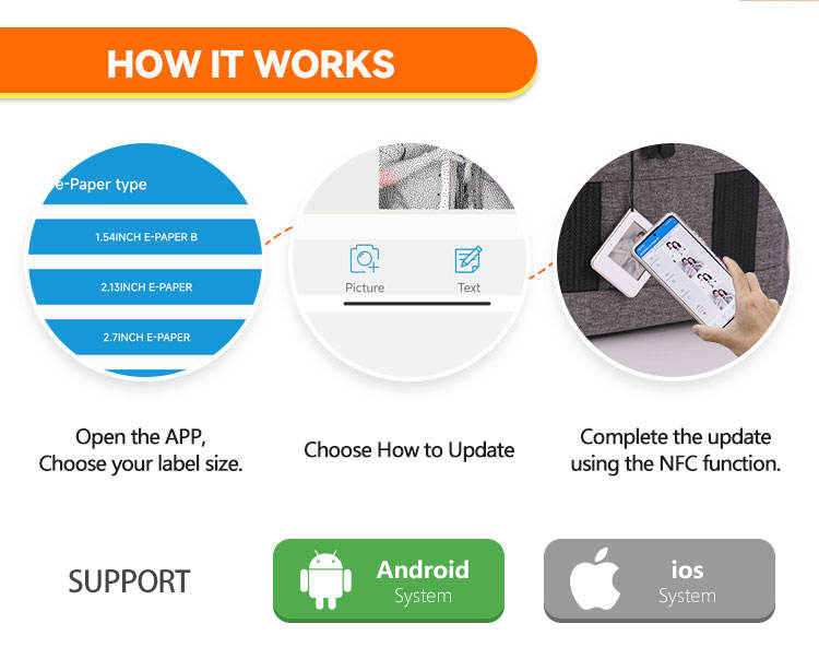 Smart NFC E-Ink Display Keychain