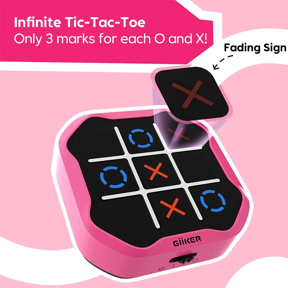 GiiKER Tic Tac Toe Bolt Game 3 in 1 Handheld Puzzle Game Travel Games