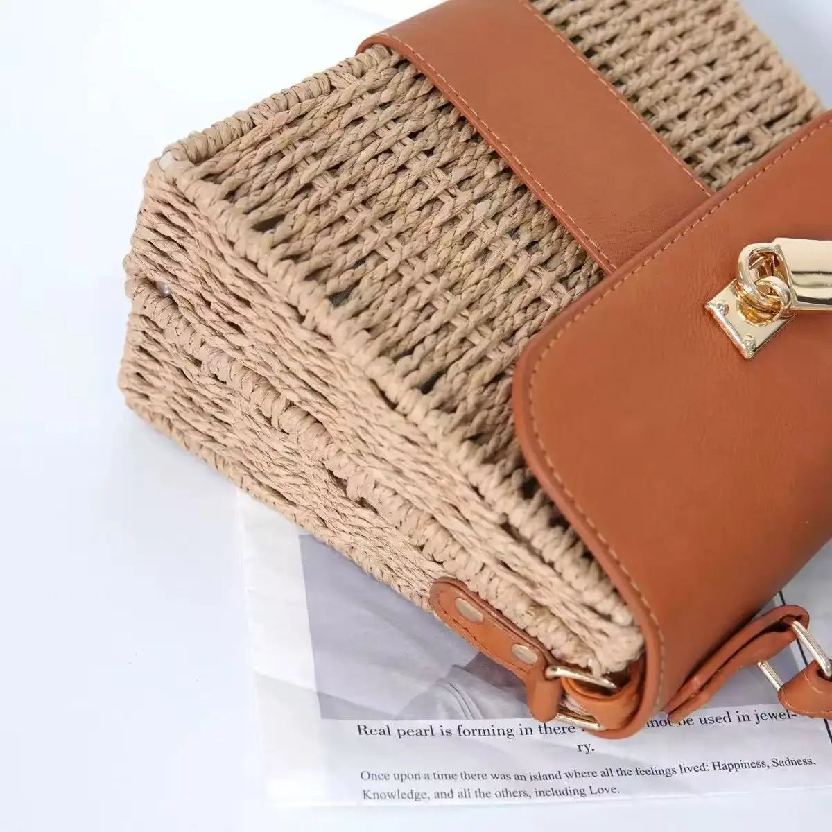 Design Fashionable Ladie's Crossbody Bag Straw Handbags for Women
