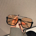 Retro Square Metal Rimless Sunglasses for Women & Men