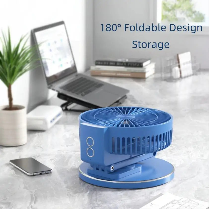 Portable 1500mAh Fan Lamp with USB Charging