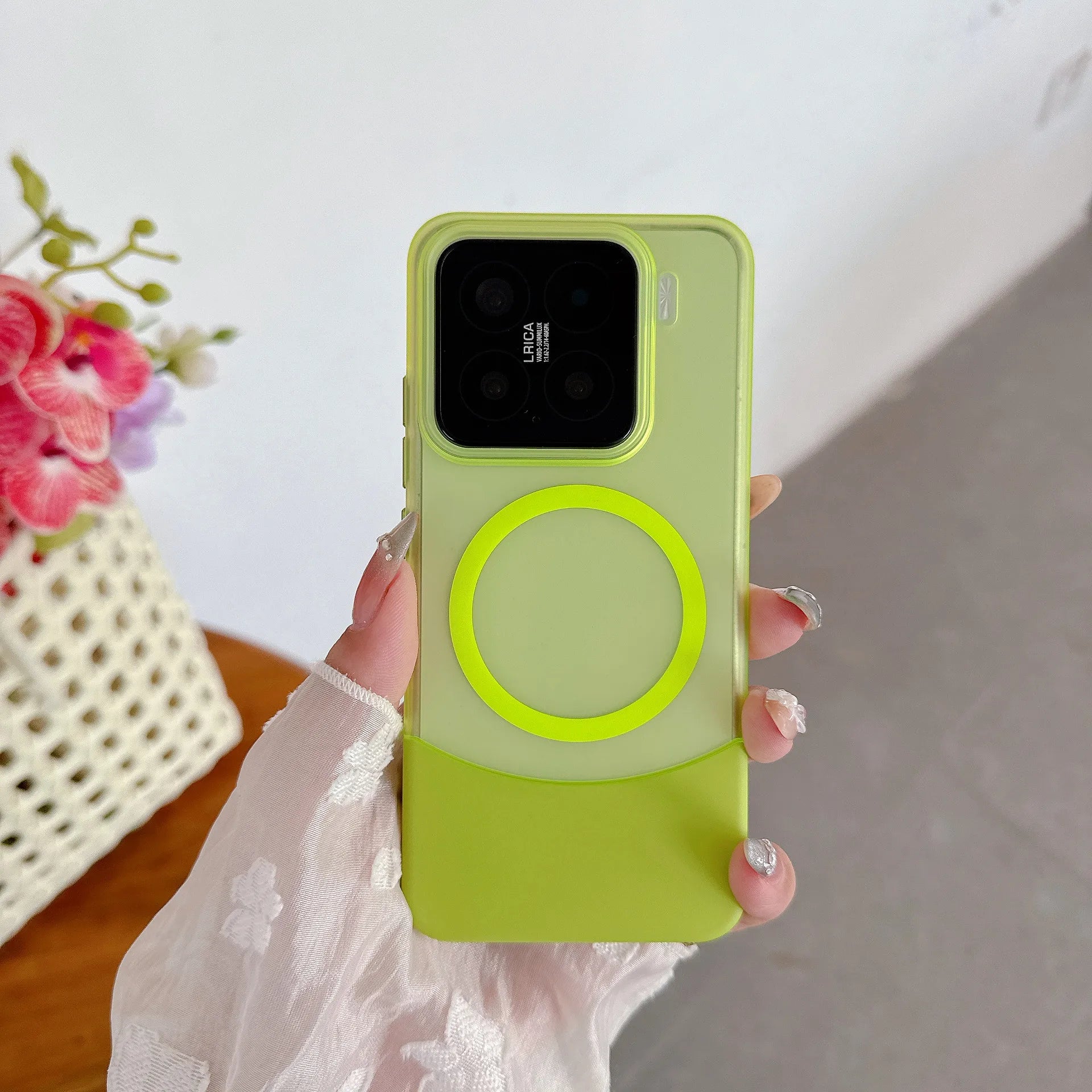 Two-in-One PC Hard Case Matte Ins Style Creative Hard Case with TPU Compatible Xiaomi Magnetic Phone