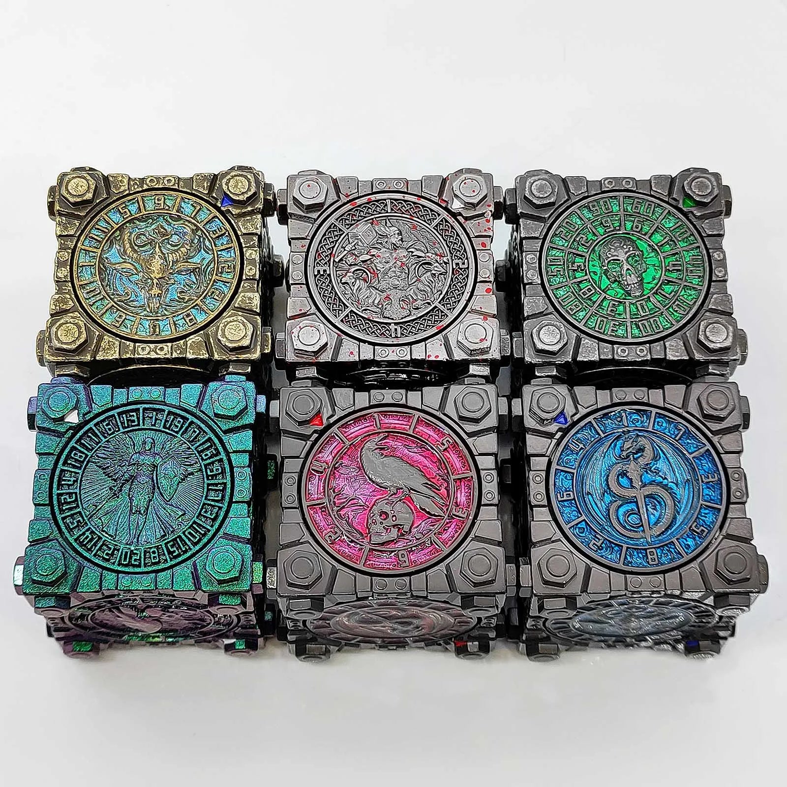 7-in-1 Metal Fidget Spinner DND Dice Set