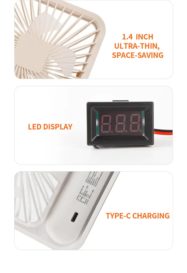 Wholesale Quiet USB Desk Fan Portable Small Personal Fan with 3