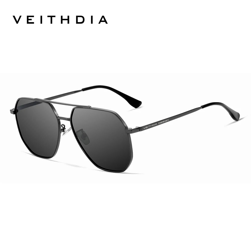 Veithdia 8258 Luxury Gold Polarized Sunglasses