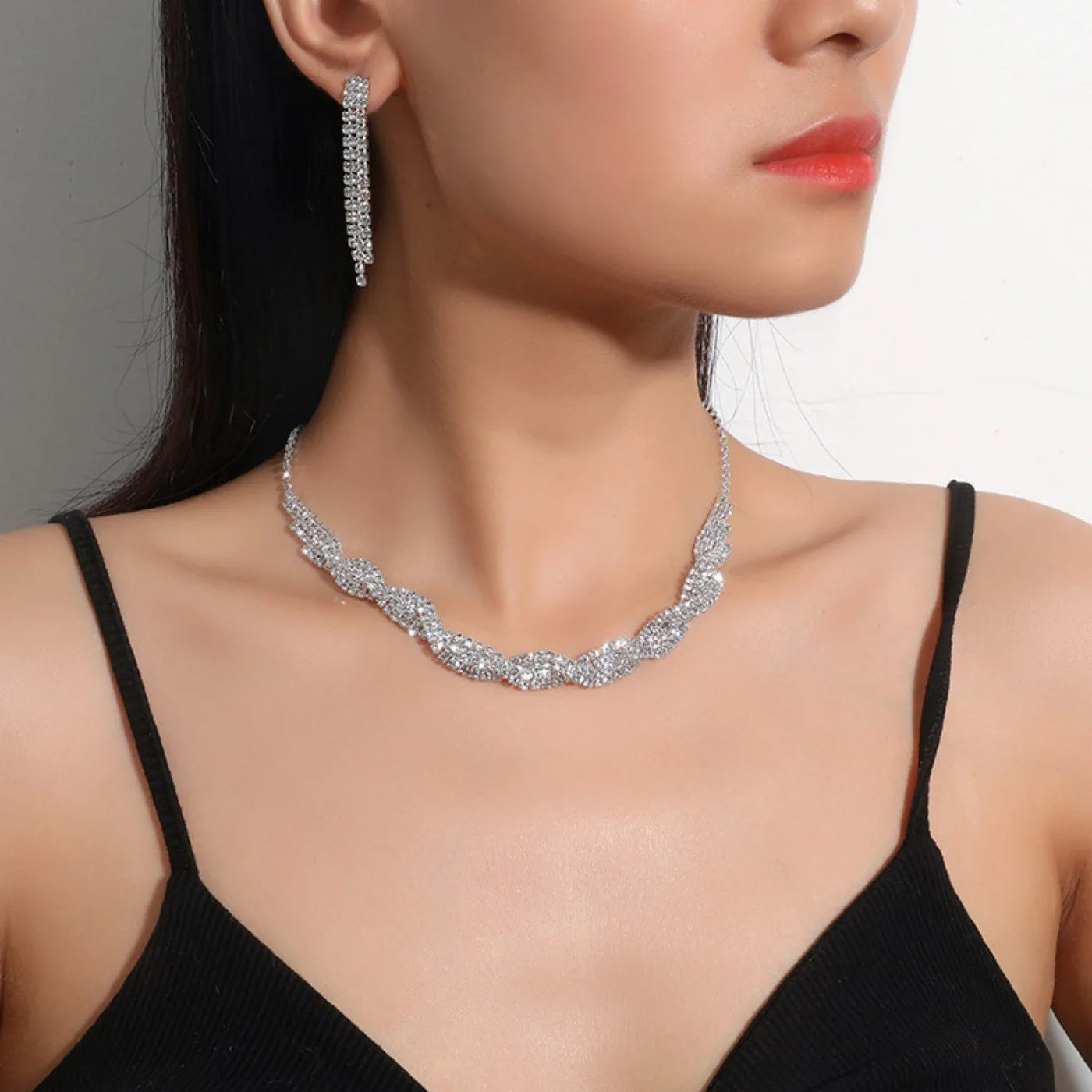 Rhinestone Crystal Bridal Jewelry Set