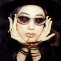 Women's Luxurious Cat Eye Sunglasses with Diamond Accents