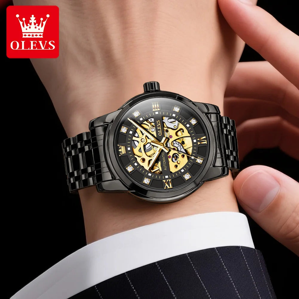 OLEVS Diamond Stainless Steel Men's Watch
