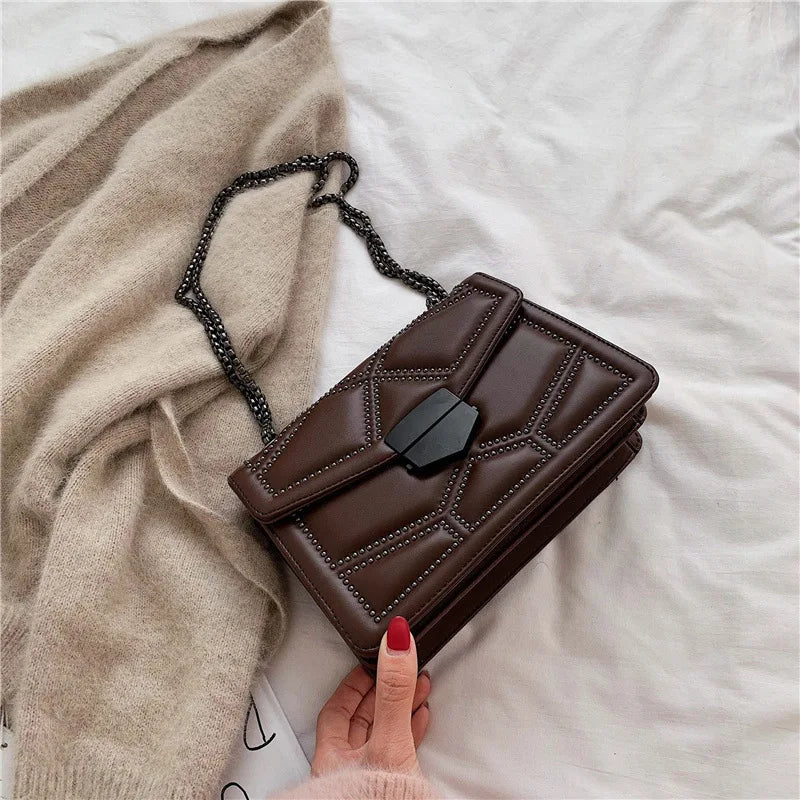 Chic Rivet Chain Shoulder Bags & Handbags