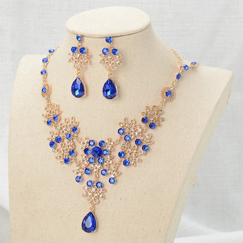 Elegant Rhinestone Bridal Jewelry Set