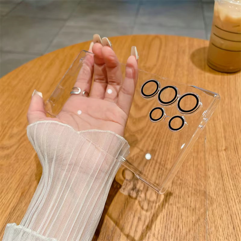 Newskin Magnetic Clear Ultra-Thin Frameless Phone Case with Lens Protective Film for Samsung