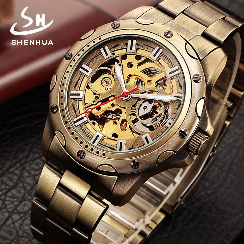 Shenhua Antique Copper Mechanical Men's Watch