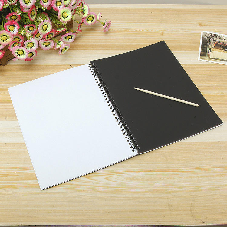 Creative Spiral Rainbow Scratch Art Notebook – DIY Graffiti Magic Paper Book