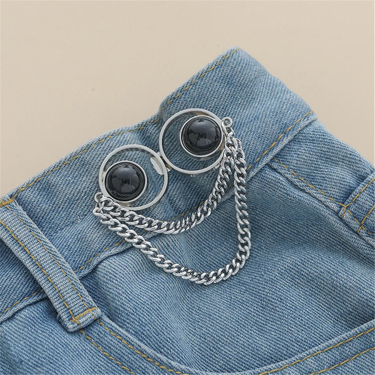 No Sew Jeans Metal Buttons Easy Clip Perfect Fit Instant Universal
