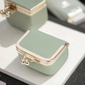 Elegant Small Jewelry Container – Mini Gold Leather Bag for Women’s Rings, Earrings, and Coins
