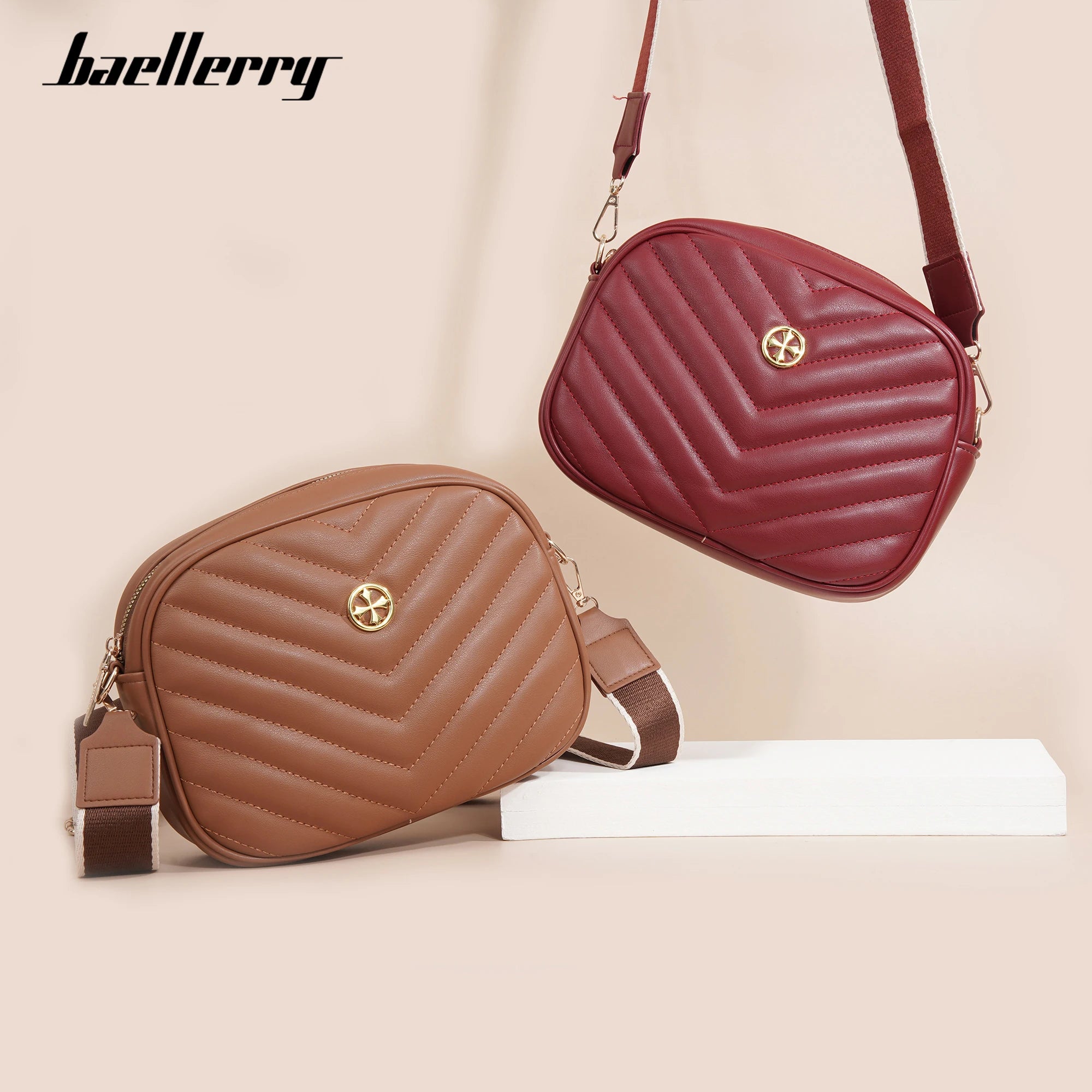 Baellerry Women's Cross-Body Zipper Shoulder Bag Large Capacity