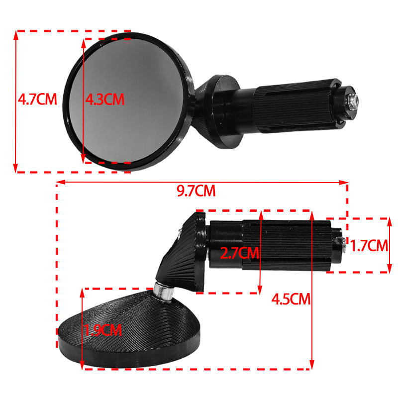 Aluminum Alloy Electric Car Mini Plug Rearview Mirror – Motorcycle Modified Accessory for Body System