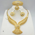 18k Gold Bridal Jewelry Set: Necklace & Earrings