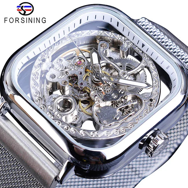 Forsining Golden Men's Automatic Watch - Luxury & Precision