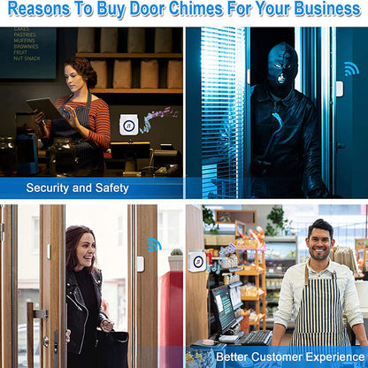 Daytech Wireless Portable Burglar Alarm – Magnetic Door & Window Security Sensor