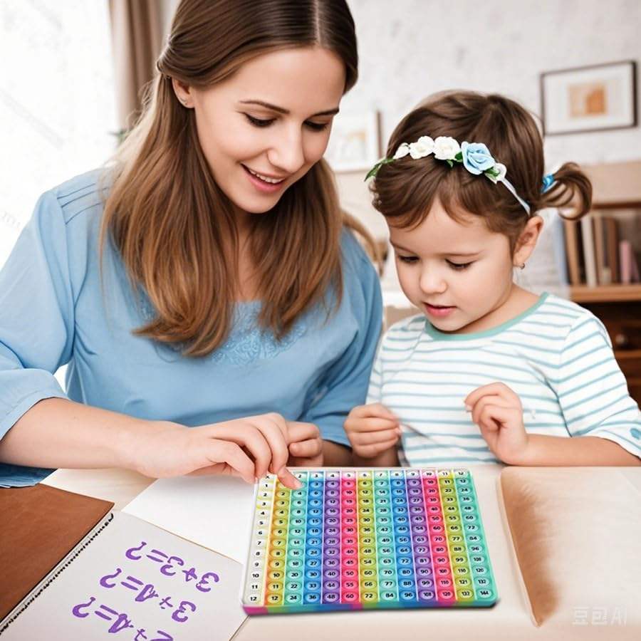 12×12 Multiplication Table Game Pop Fidget Toy – Kids Math Learning Educational Poster