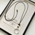 Luxury Brass C-shaped Pendant Necklace