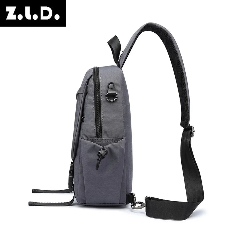 Men's Vintage Waterproof Durable Polyester Chest Crossbody Bag