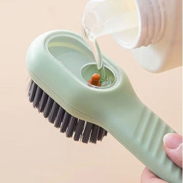 Soft Rubber Cleaning Brush for Shoes, Sneakers & Clothing – Liquid Cleaner Included