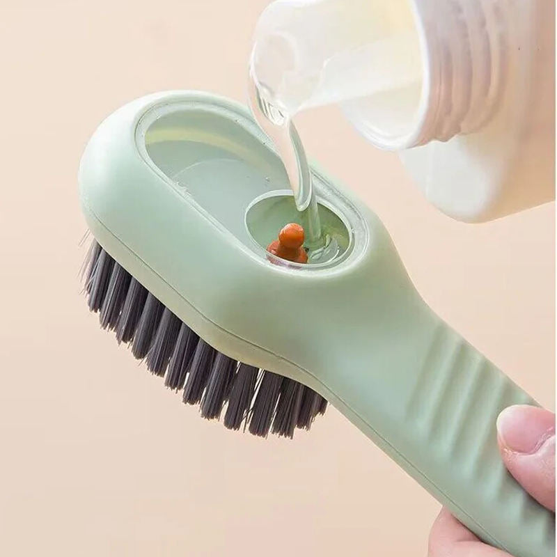 Soft Rubber Cleaning Brush for Shoes, Sneakers & Clothing – Liquid Cleaner Included
