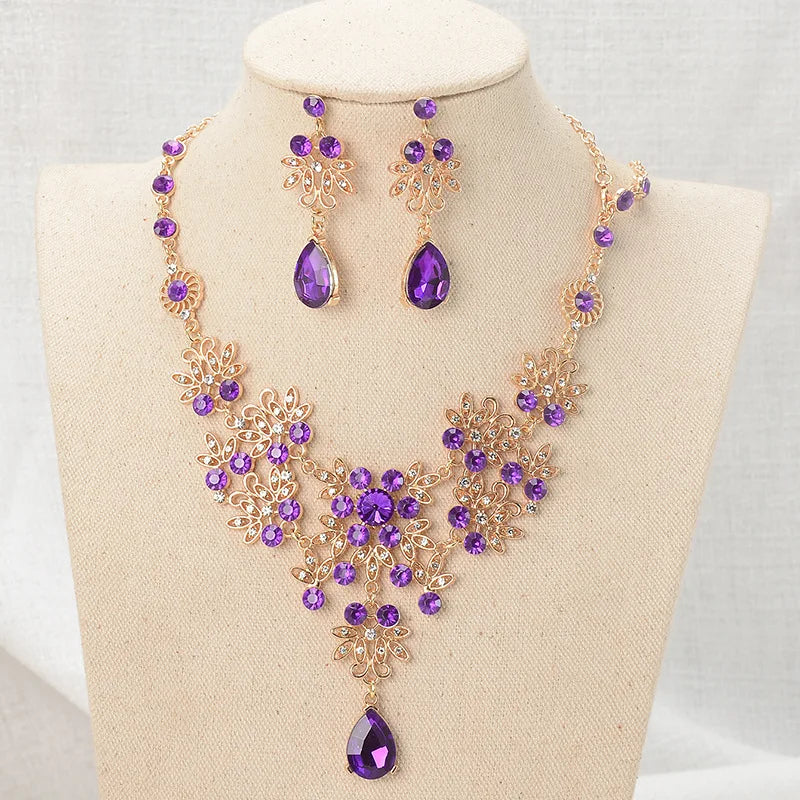 Elegant Rhinestone Bridal Jewelry Set