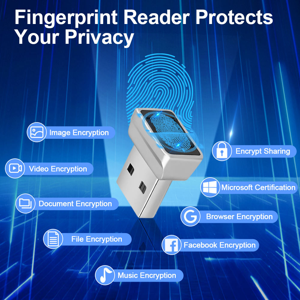 SecureTouch USB Fingerprint Scanner – Biometric Login Reader for Windows 10/11