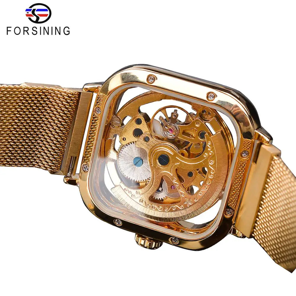 Forsining Golden Men's Automatic Watch - Luxury & Precision