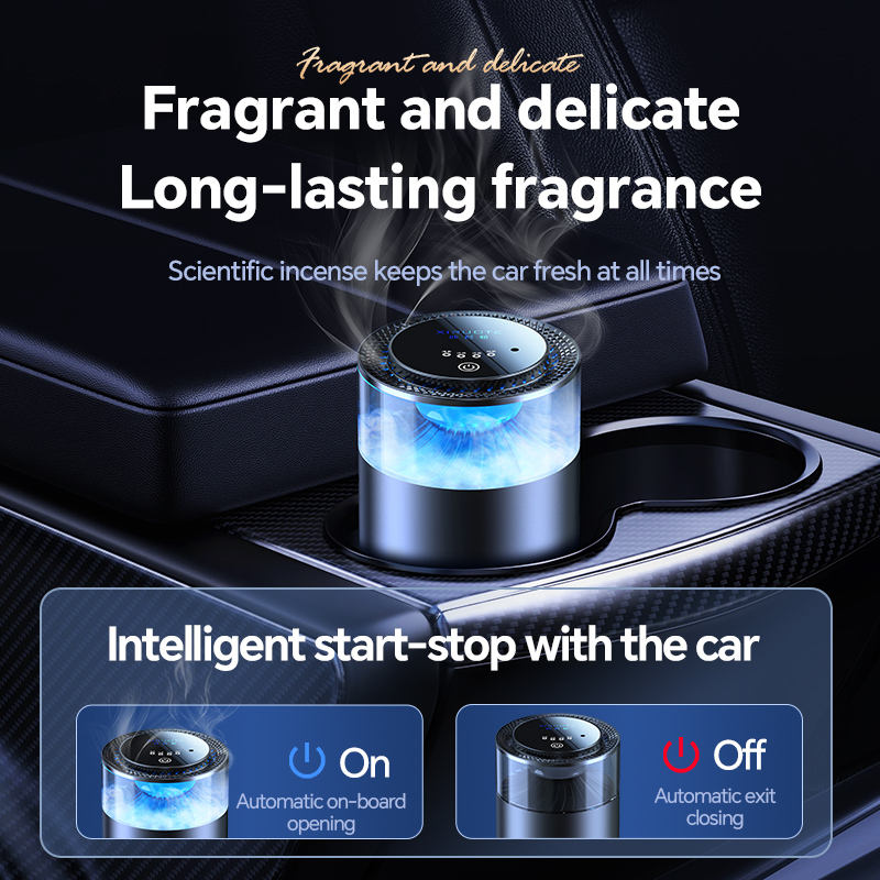 Car Aroma Spray Diffuser – Cloud Landscape Design, Lasting Fragrance, Ambient Light