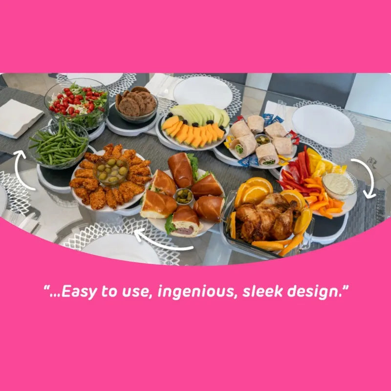 360° Rotating Lazy Susan Serving Tray for Dining Table