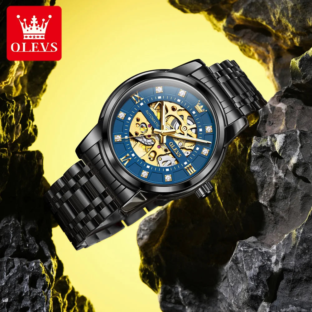 OLEVS Diamond Stainless Steel Men's Watch