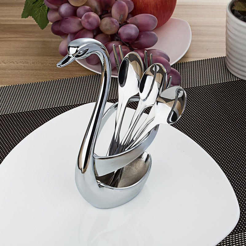 Swan Base Stainless Steel Spoon Set