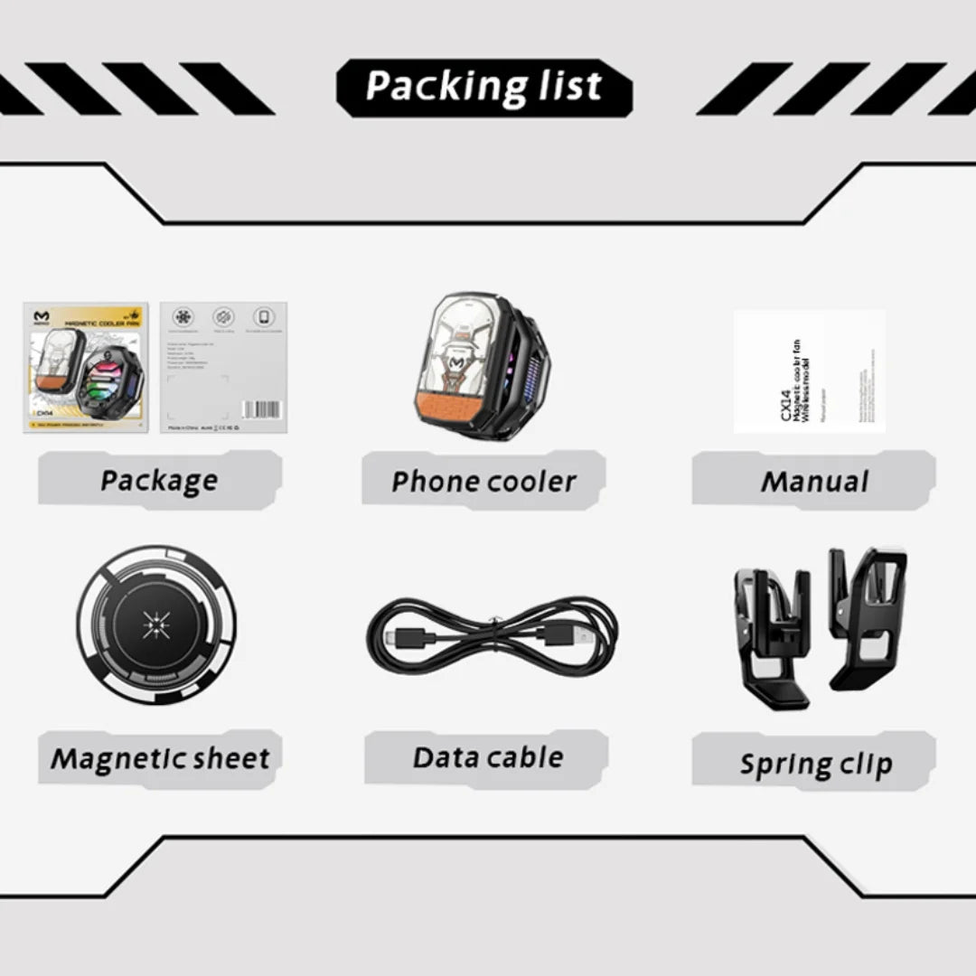 MEMO CX14 Black 2000mAh Battery Frozen Mobile Phone Cooler Lightest