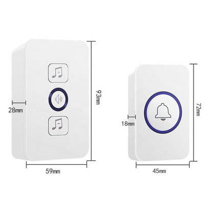 Smart Wireless Doorbell –  Adjustable Volume 4-Speed Ring for Home, Elderly & Children