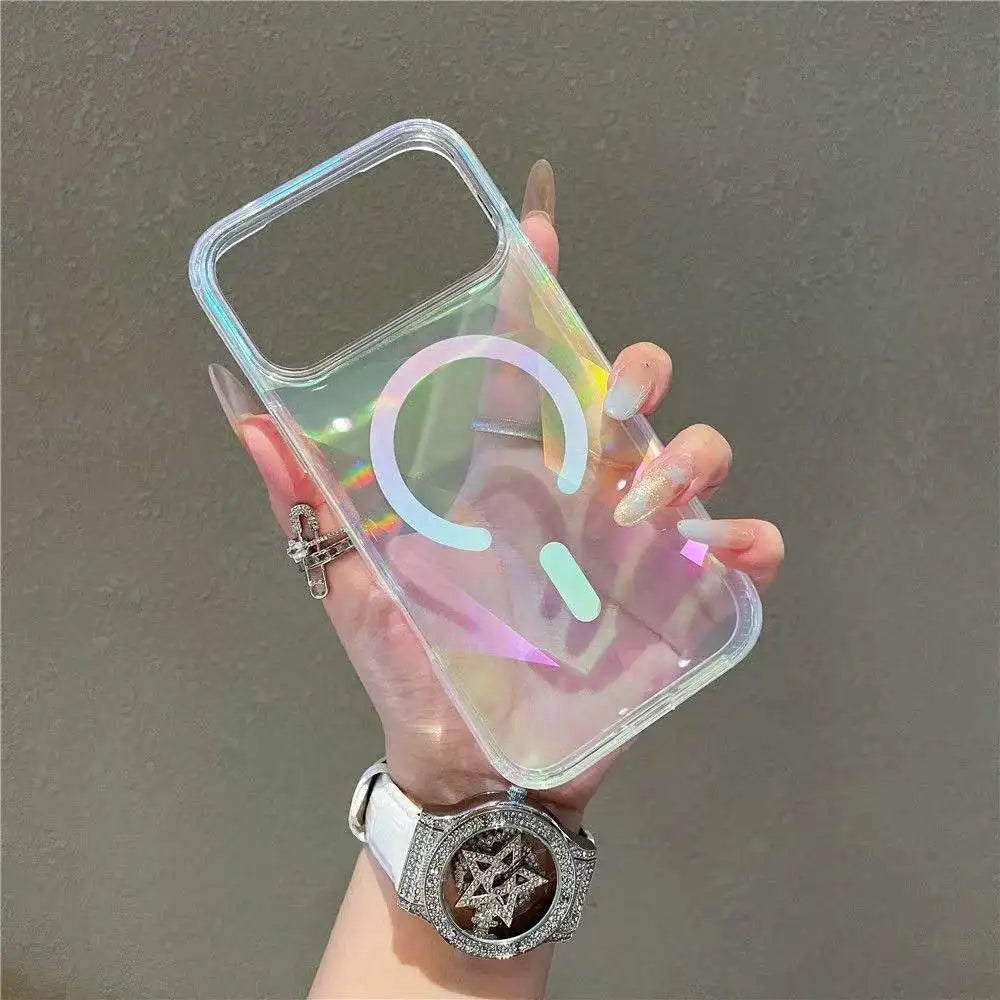 For iPhone 17 Pro Max Color Plated Transparent Color Change Phone